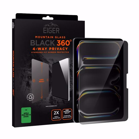 Picture of Eiger Eiger Mountain Black Privacy 360 Tablet Screen Protector GRS for iPad Pro 13 (2025) / (2024)